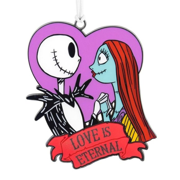 Hallmark Other - Hallmark Jack Skellington and Sally Love is Eternal Metal Christmas Ornament